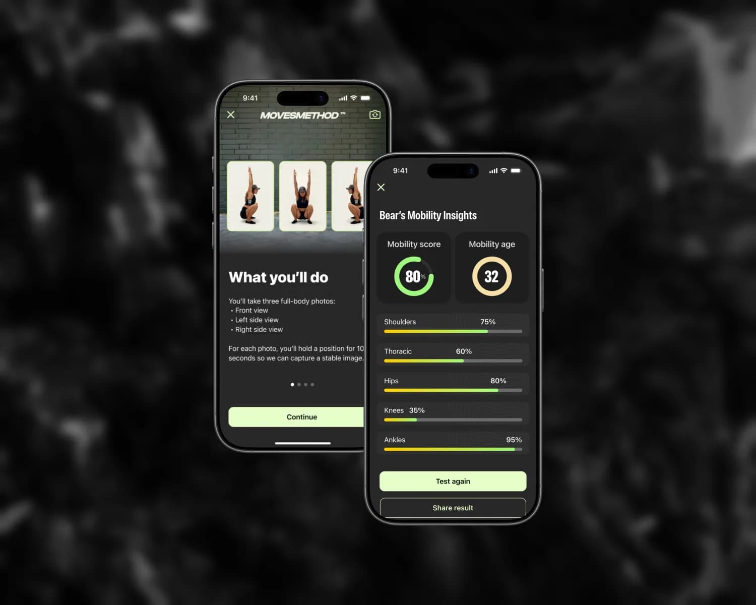 MovesAI chat interface on iPhone